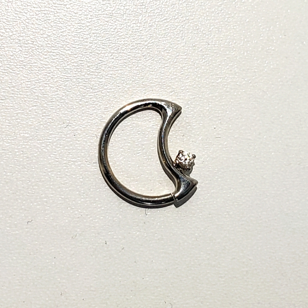 White Gold Daith Earring